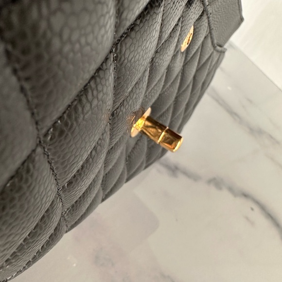 🖌Auth Chanel Classic Medium ” DOUBLE Flap Bag GHW Caviar Leather - Picture 11 of 16